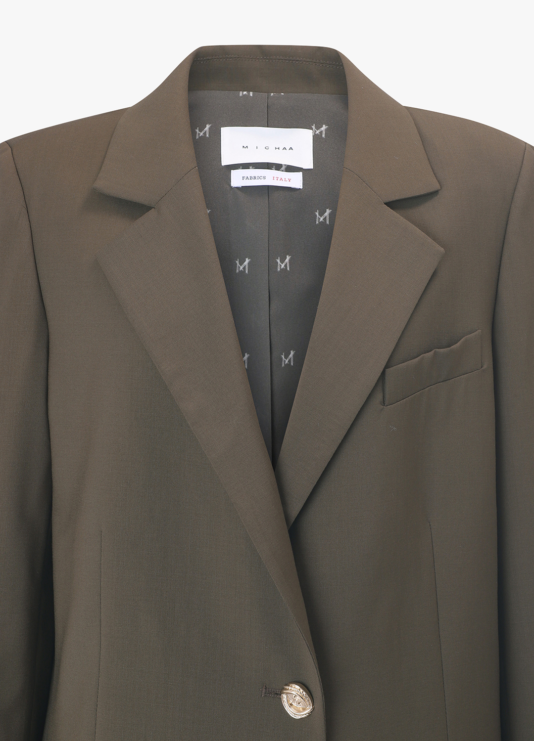 싱글 버튼 테일러드 자켓_KHAKI BROWN_3