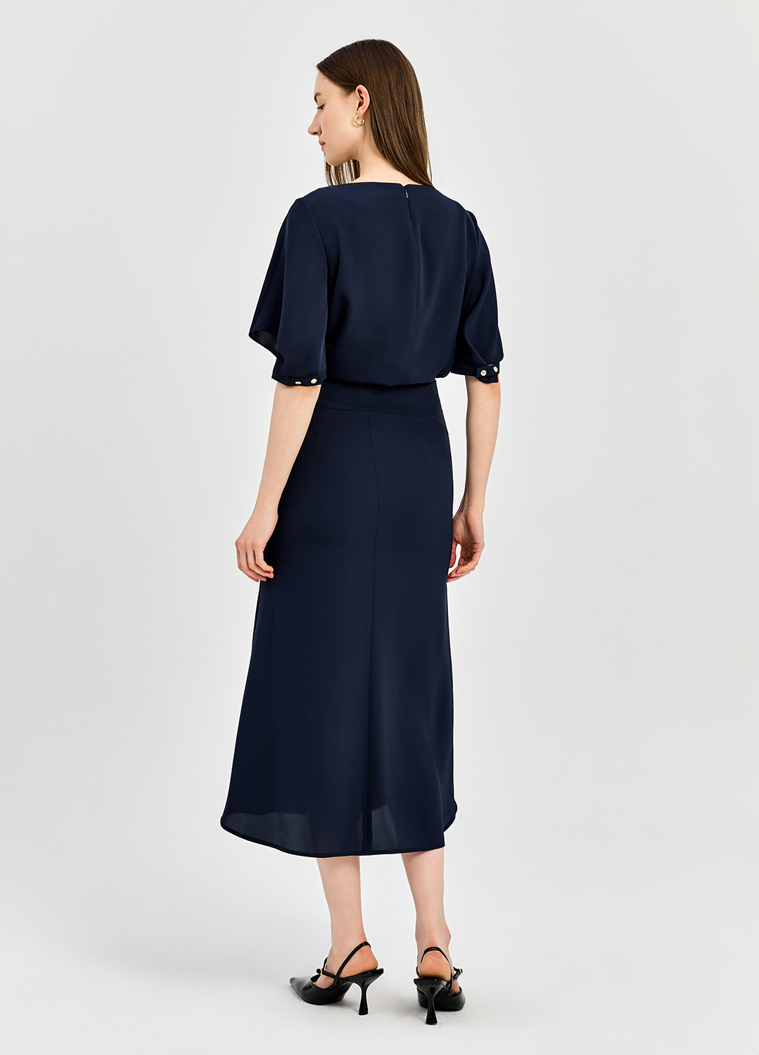 베이직 A라인 스커트_DARK NAVY_3