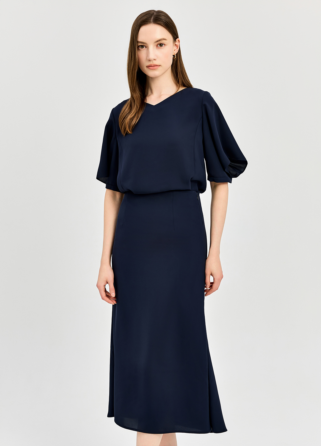 베이직 A라인 스커트_DARK NAVY_4