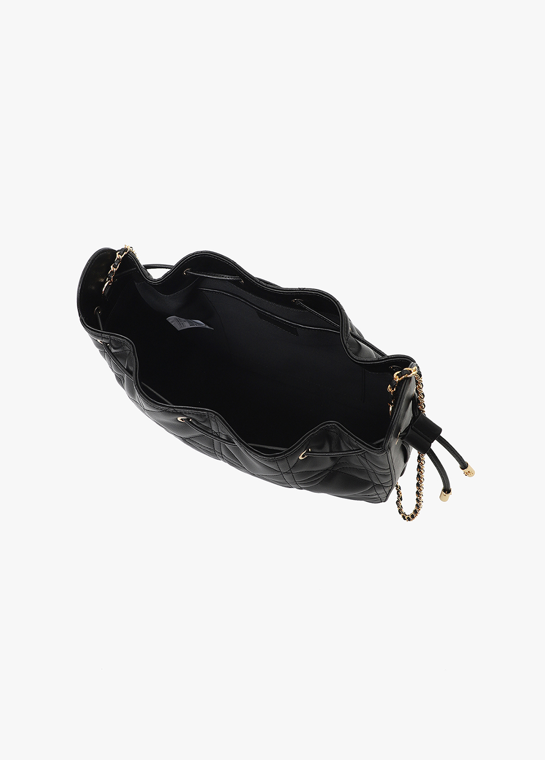 레더 드로우 스트링 버킷백_BLACK_8