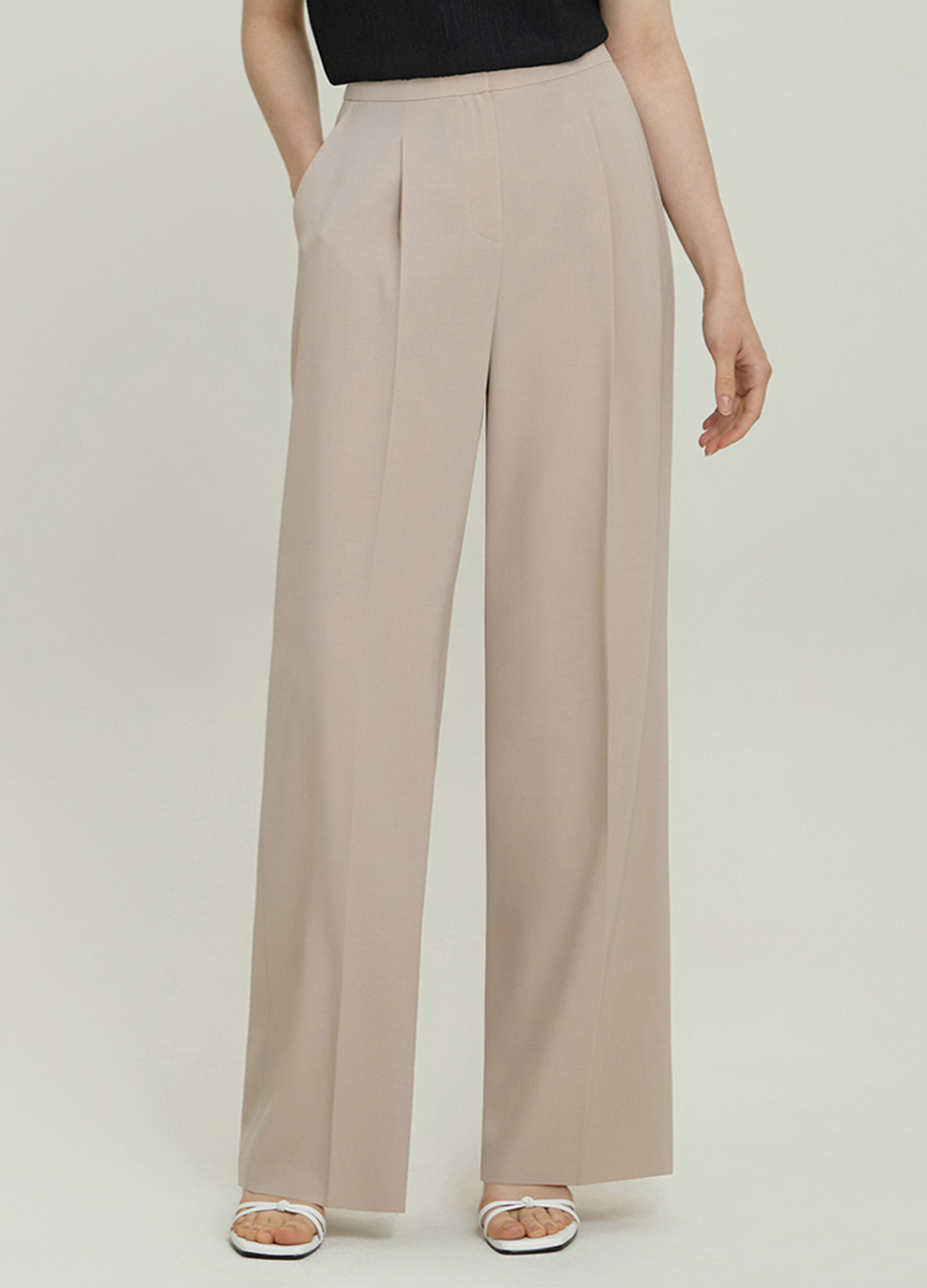 [Exclusive]원턱 와이드 슬랙스_BEIGE_8