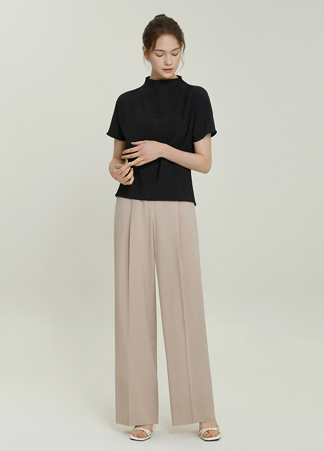 [Exclusive]원턱 와이드 슬랙스_BEIGE_6
