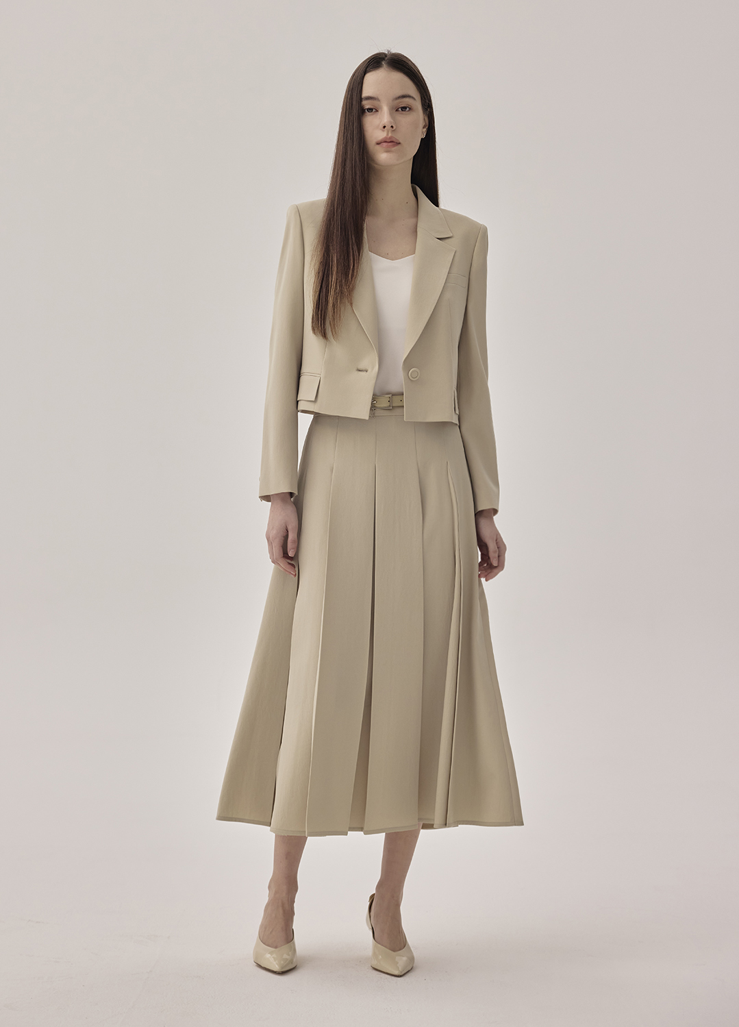 플랩 포켓 디테일 테일러드 자켓_KHAKI BEIGE_3