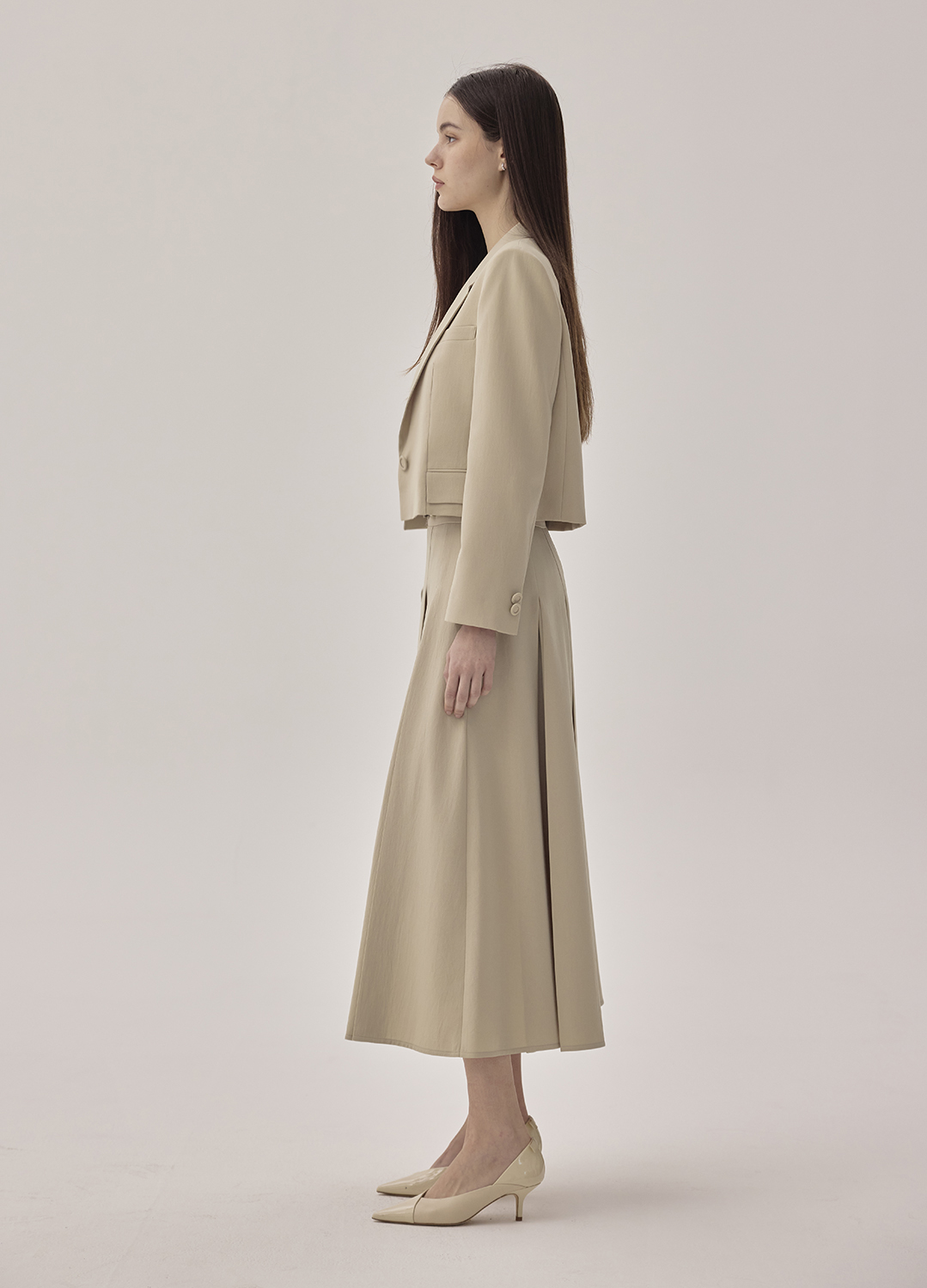 플랩 포켓 디테일 테일러드 자켓_KHAKI BEIGE_4