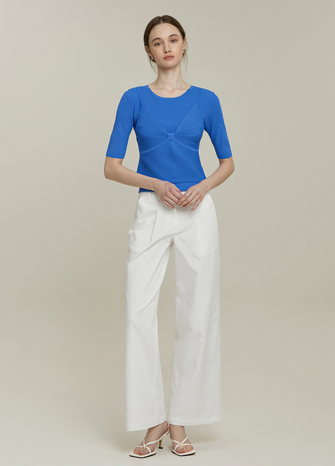원턱 와이드 데님 팬츠_WHITE_15