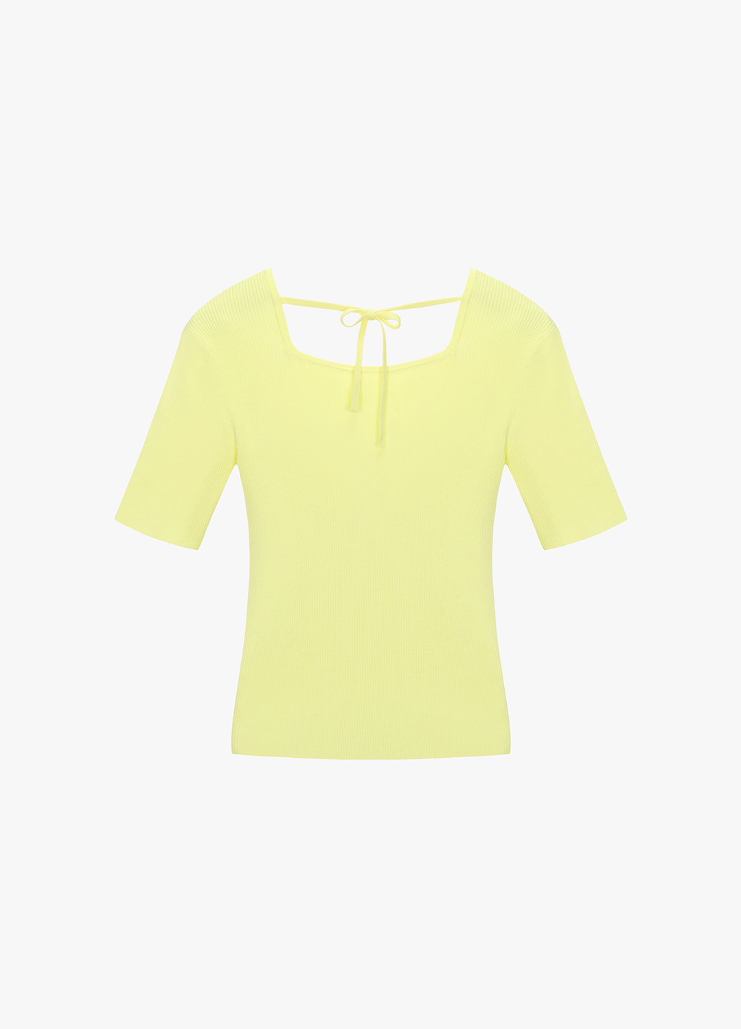 [시즌오프]스퀘어넥 하프슬리브 니트_YELLOW_6