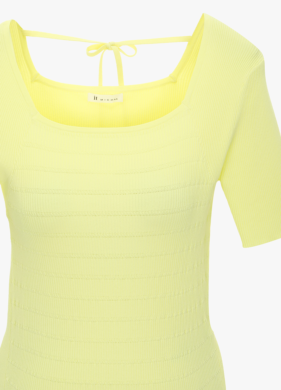 [시즌오프]스퀘어넥 하프슬리브 니트_YELLOW_7