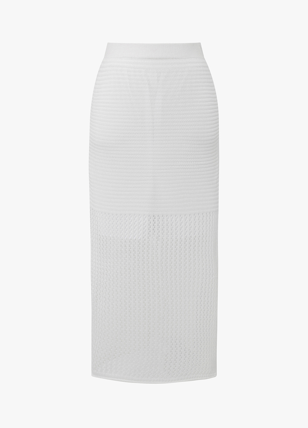 메쉬 니트 스커트_WHITE_1