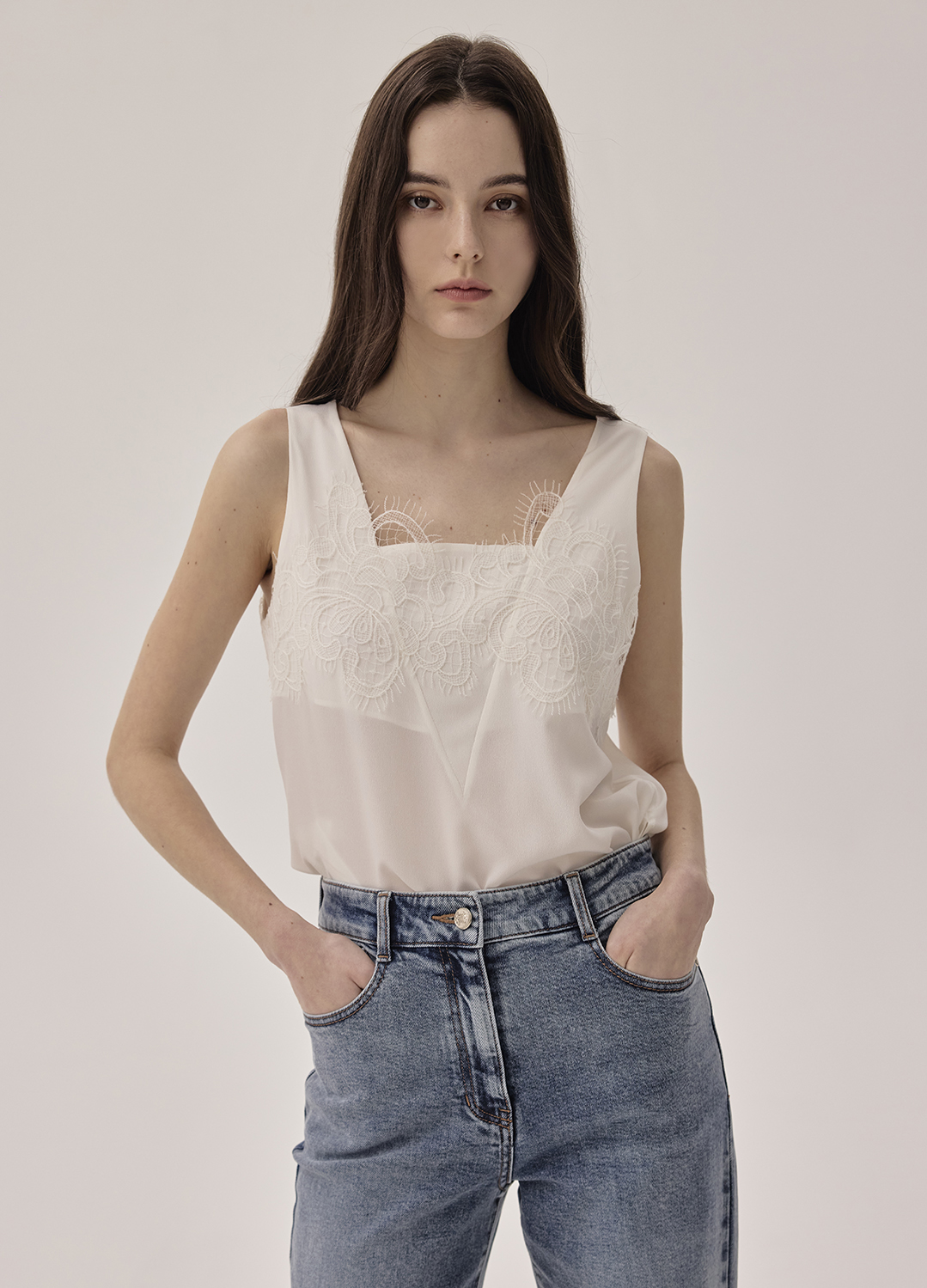 레이스 장식 이너 탑_IVORY_1