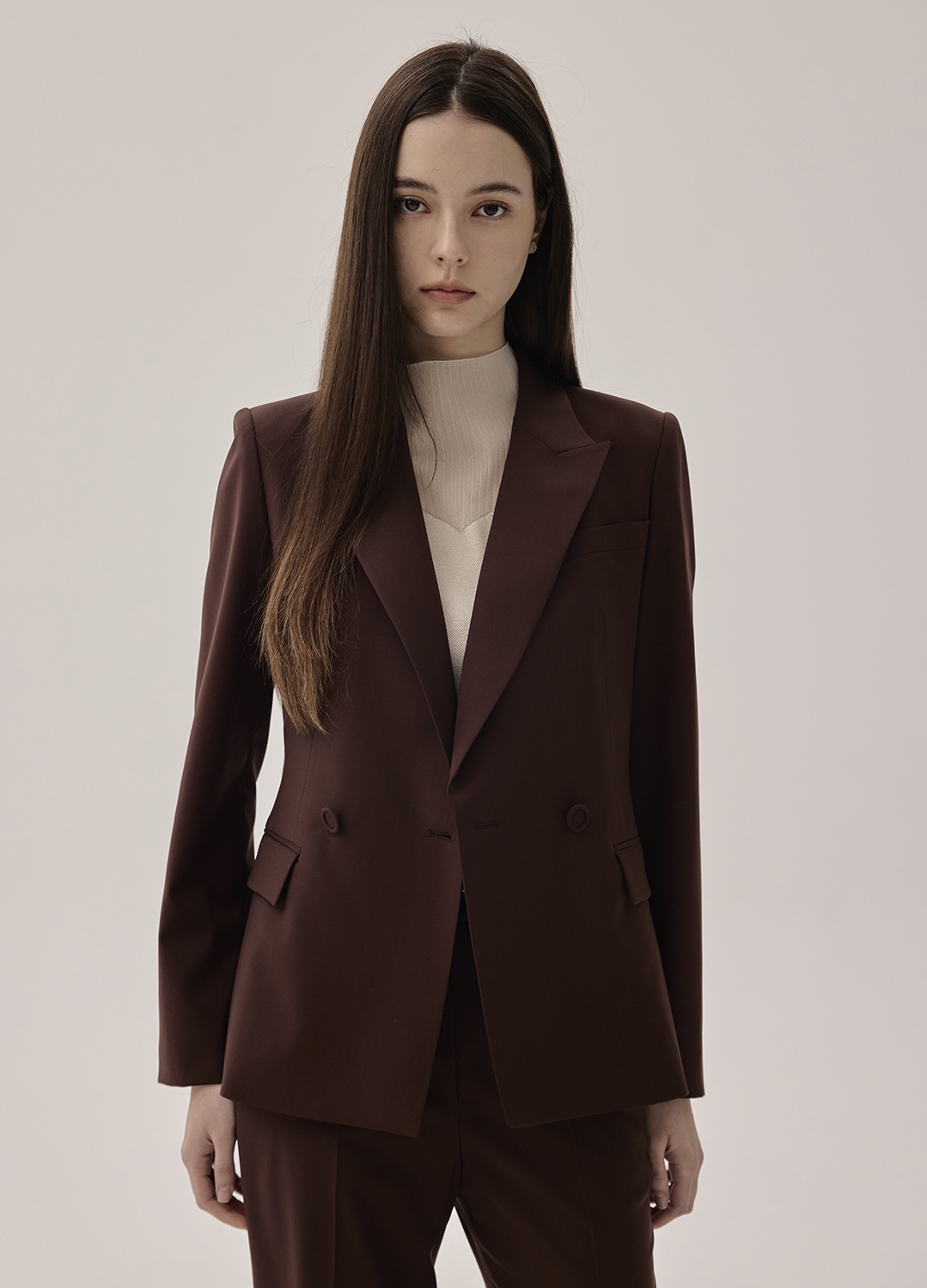 클래식 테일러드 자켓_DARK BROWN_2