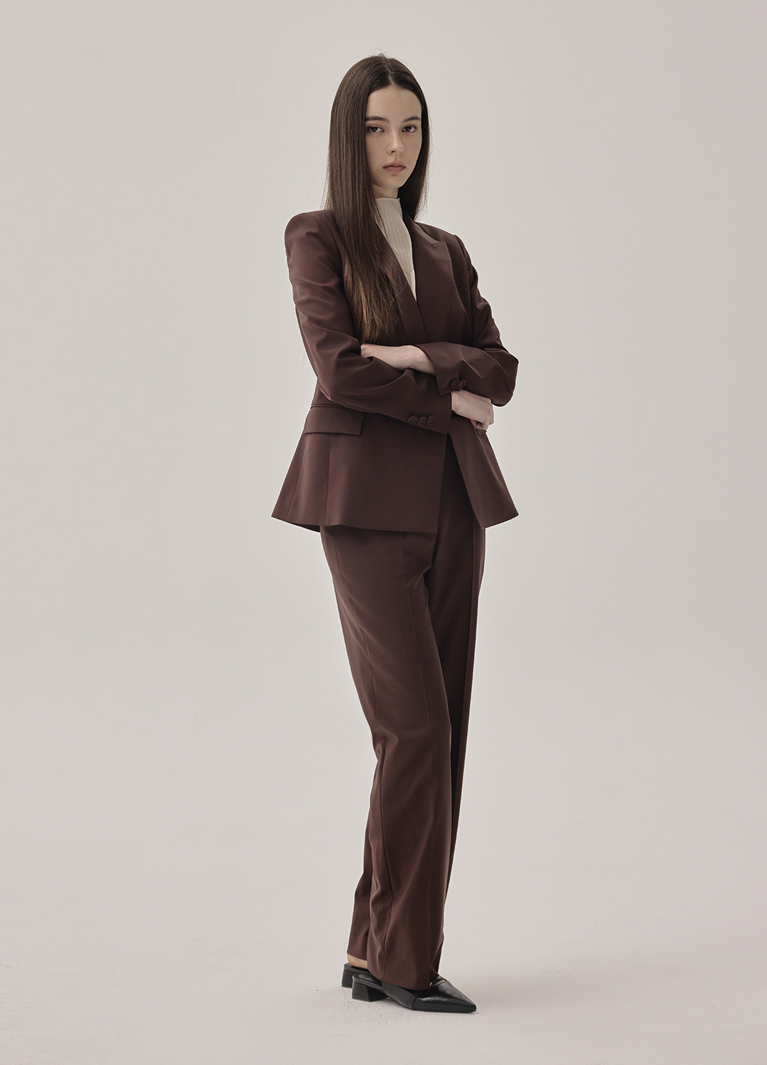 클래식 테일러드 자켓_DARK BROWN_4