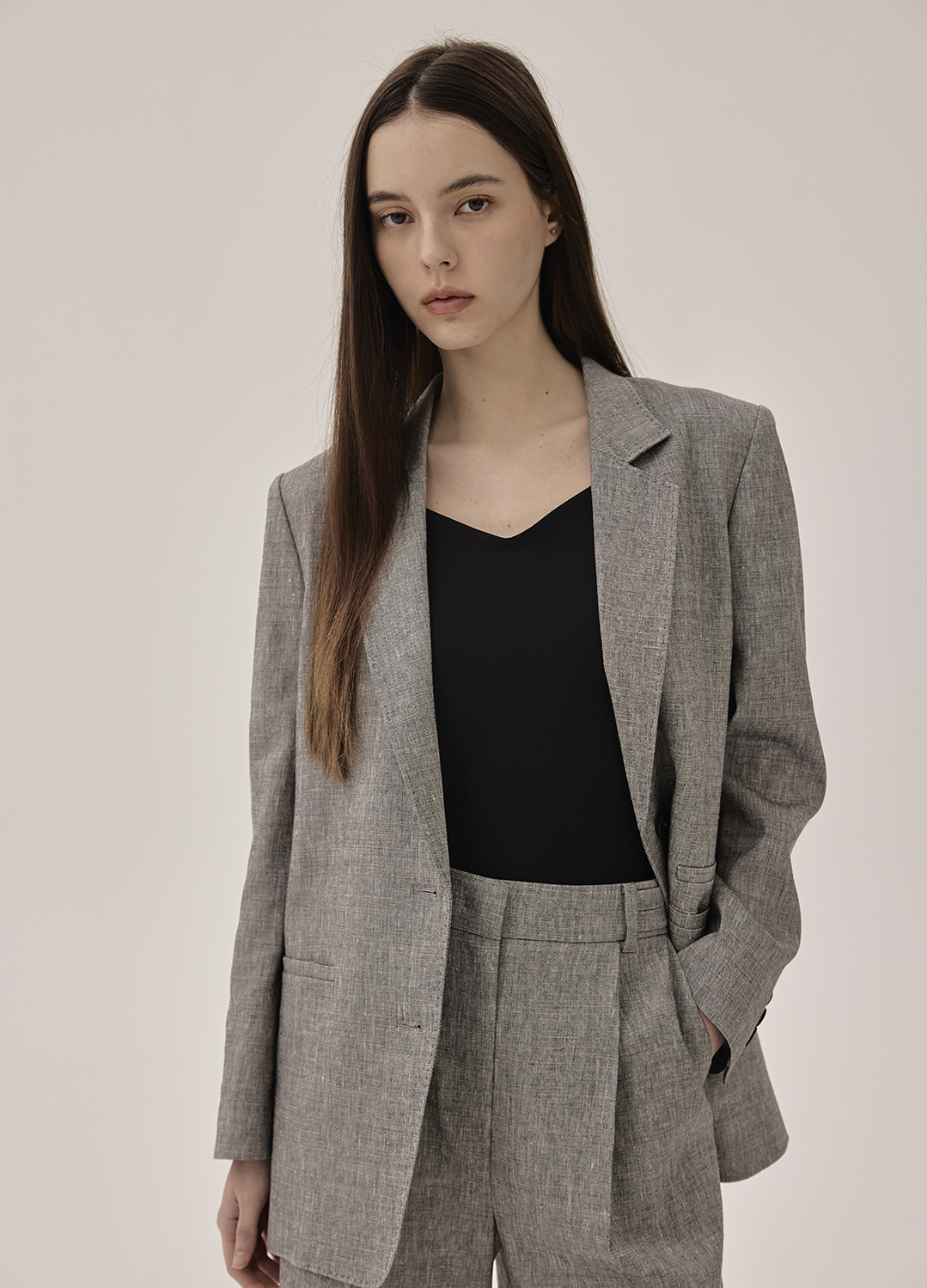테일러드 싱글 자켓_GREY_3