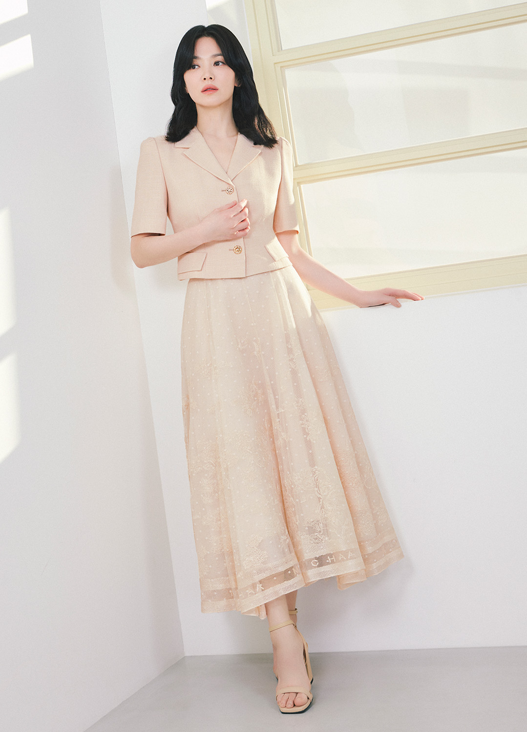 클래식 테일러드 카라 자켓_LIGHT BEIGE_2