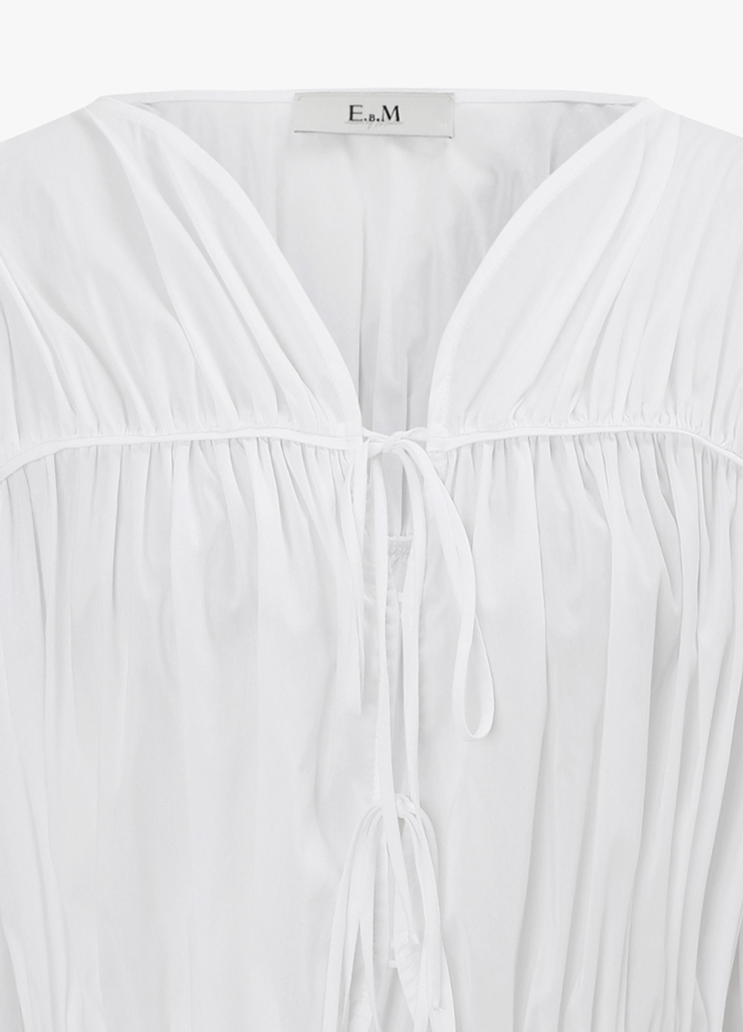 칼라리스 셔링디테일 블라우스_WHITE_11