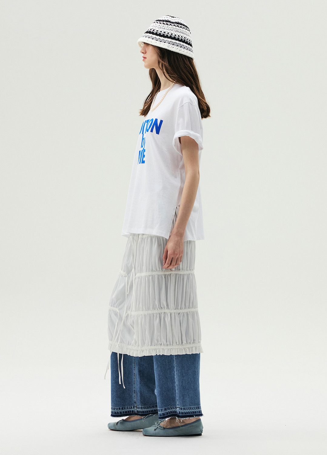 셔링 디테일 스커트_WHITE_7