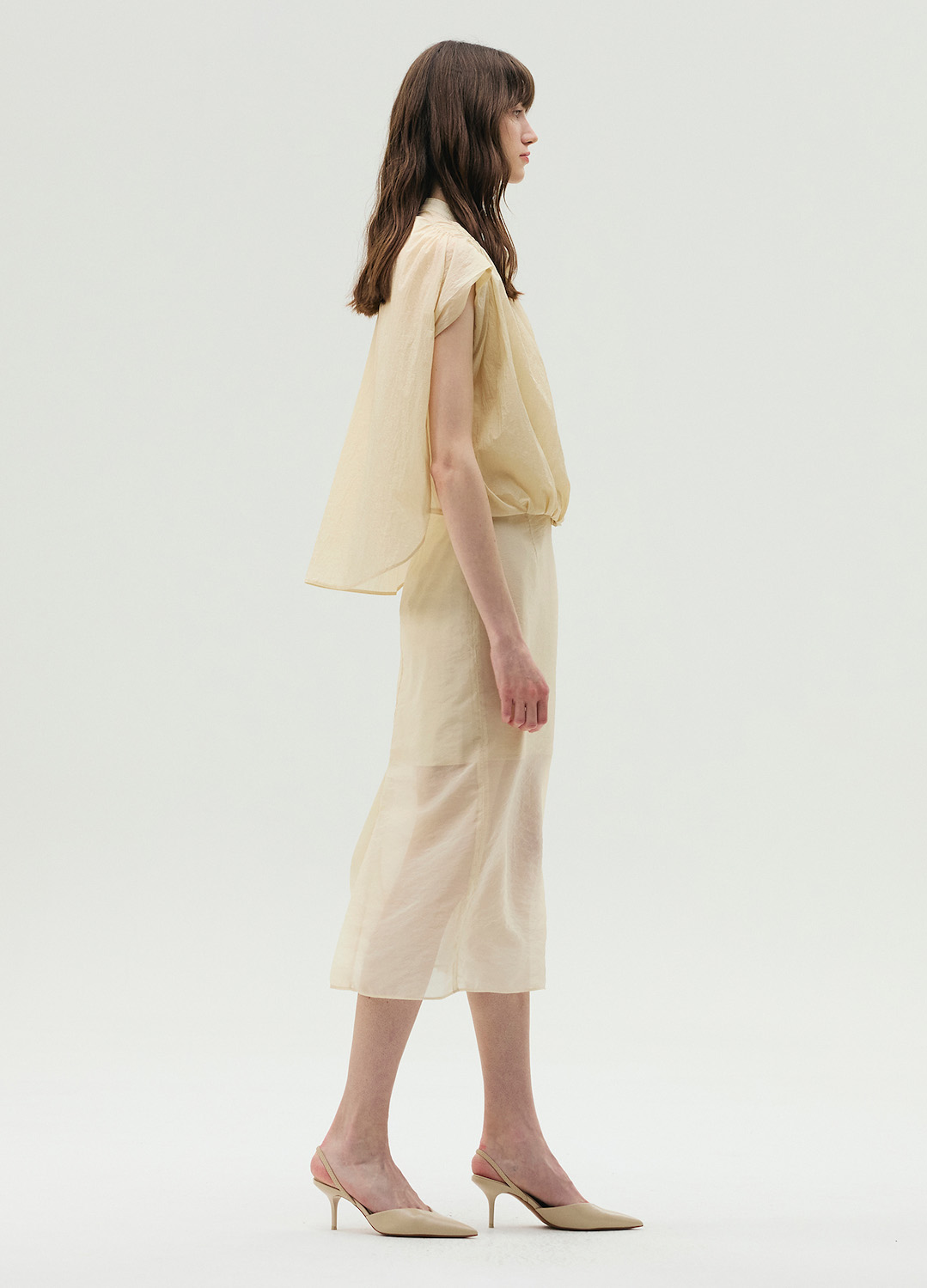 시스루 H라인 롱 스커트_LIGHT BEIGE_5