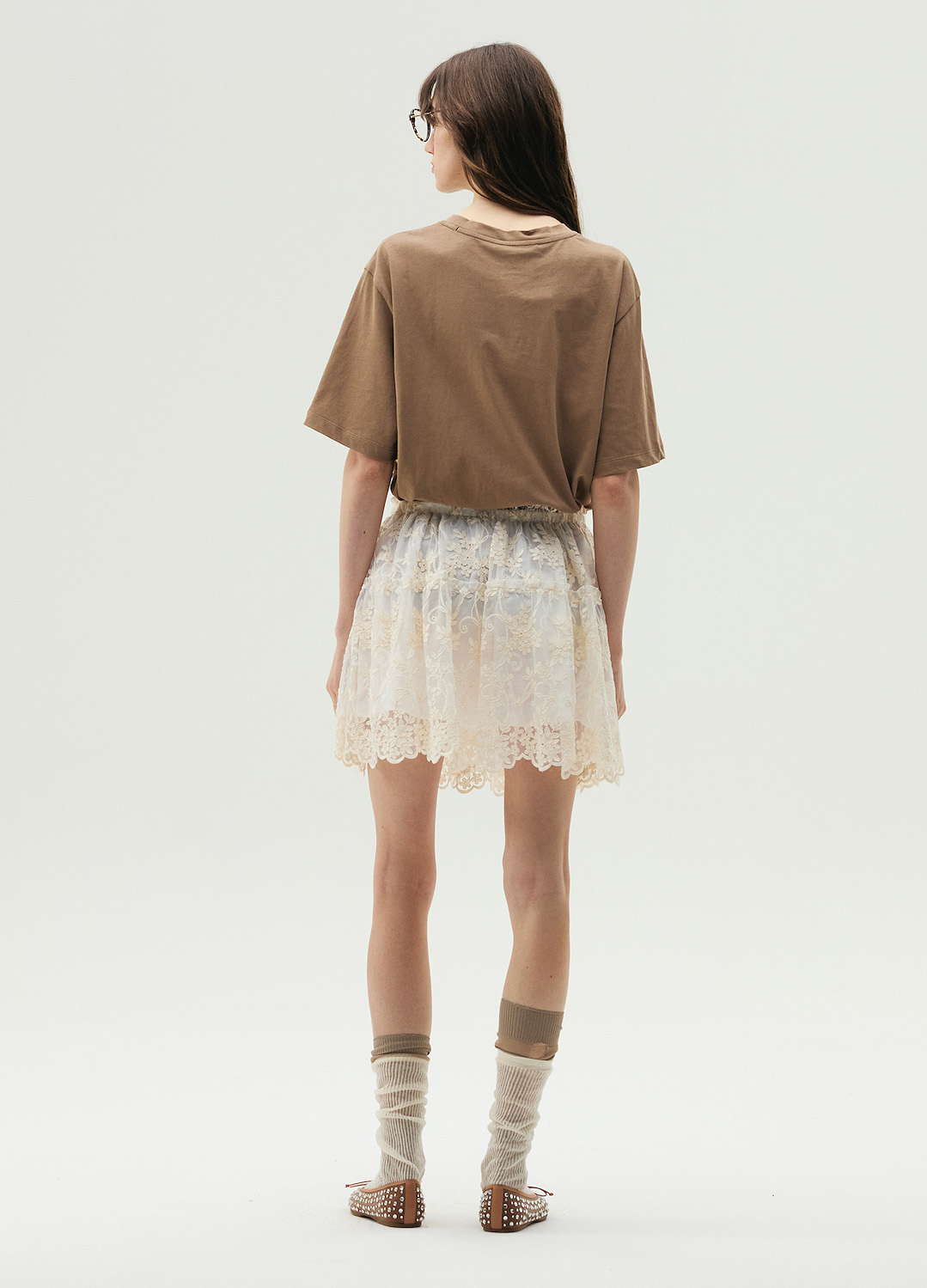 아일렛자수 미니 스커트_LIGHT BEIGE_4