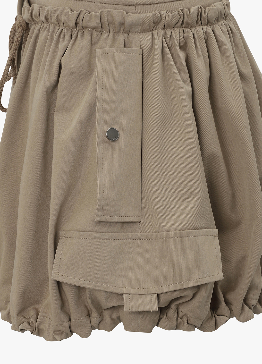 벌룬 미니 스커트_DARK BEIGE_9