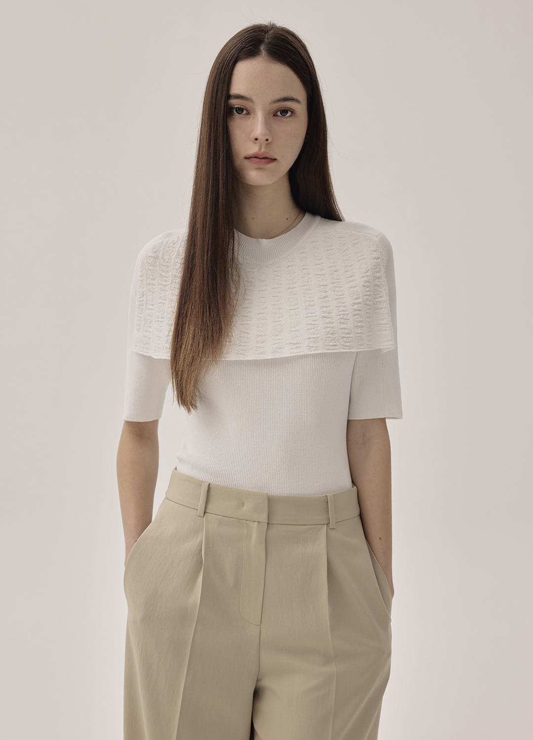 레이어드 라운드넥 풀오버_WHITE_1