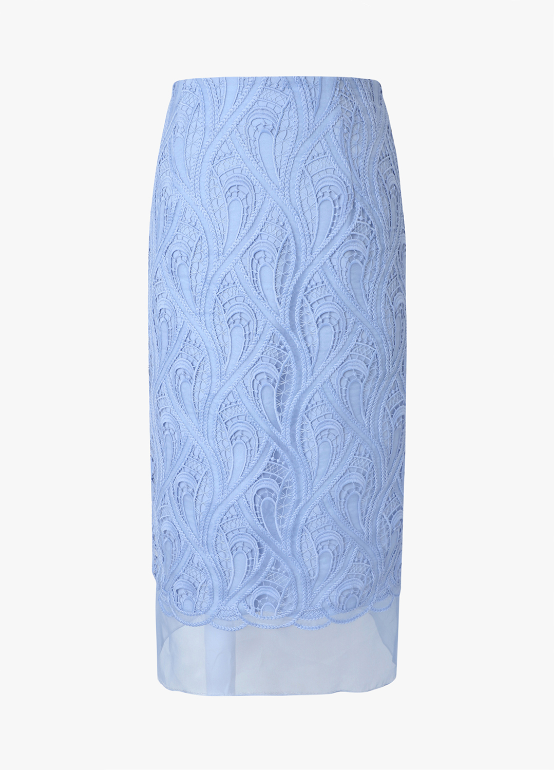 H라인 레이스 롱 스커트_LIGHT BLUE_6