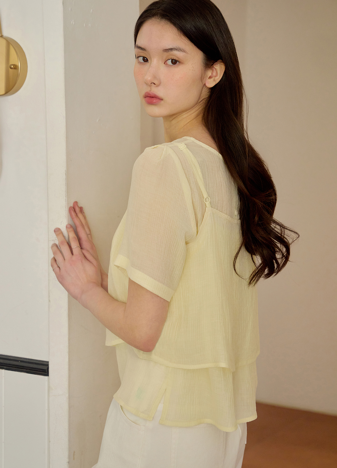 뷔스티에 블라우스_LIGHT YELLOW_3