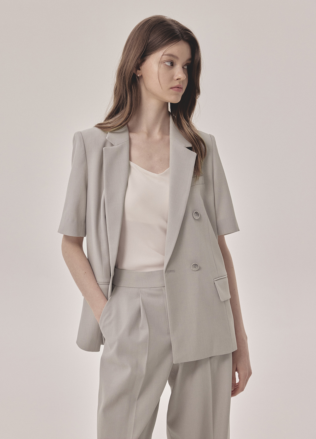 테일러드 벨티드 자켓_LIGHT GREY_8