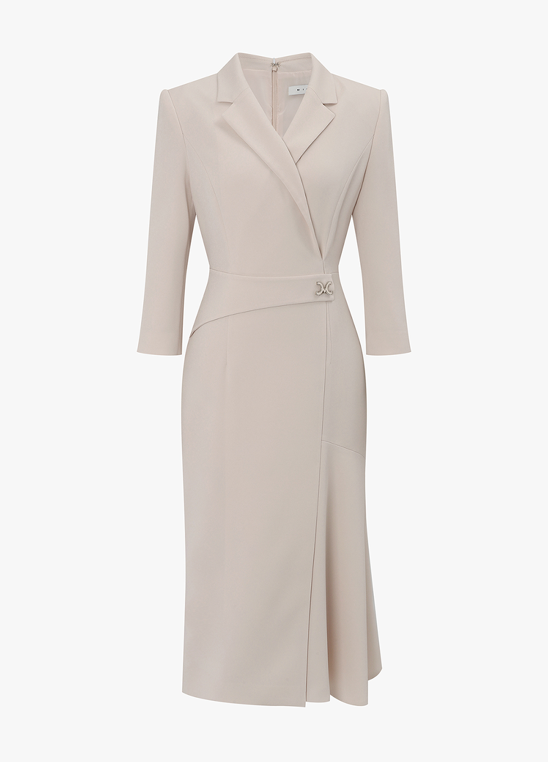 테일러드카라 H라인 원피스_SKIN BEIGE_6