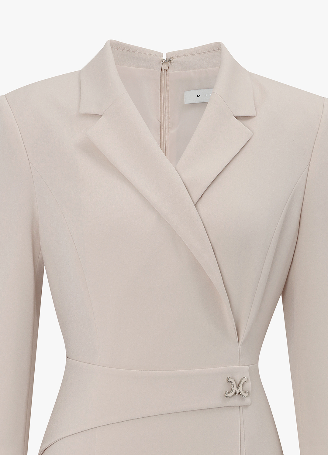 테일러드카라 H라인 원피스_SKIN BEIGE_8