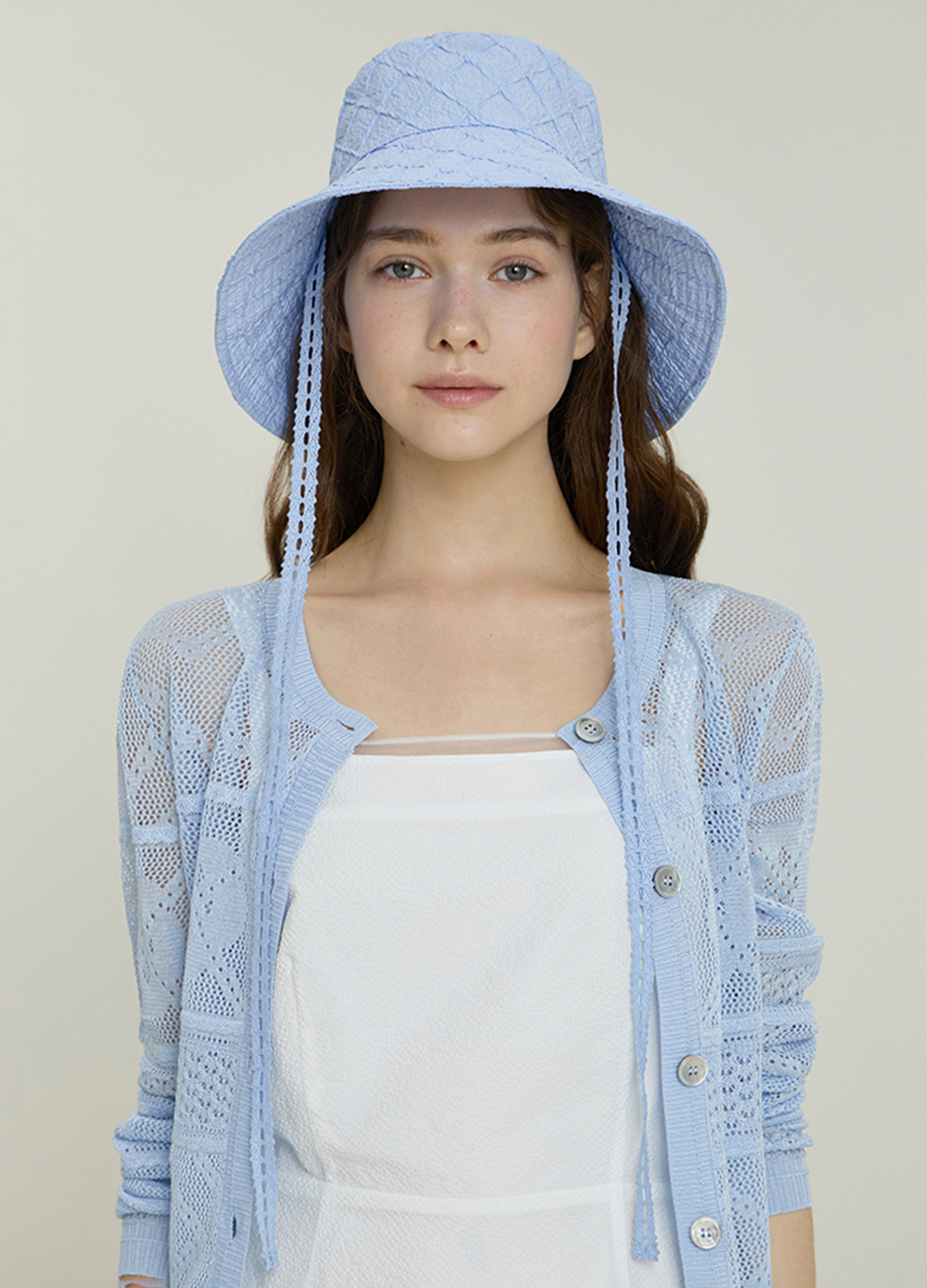 레이스 스트링 시어서커 버킷햇_SKY BLUE_2