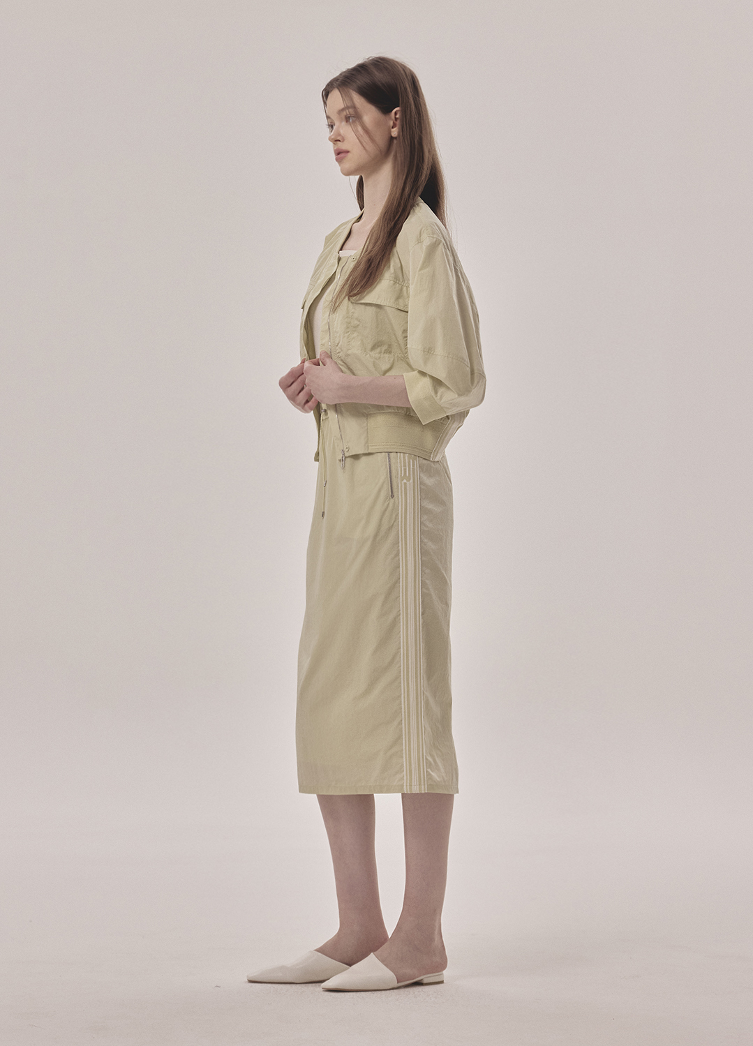 스트링 썸머 스커트_LIGHT GREEN_4