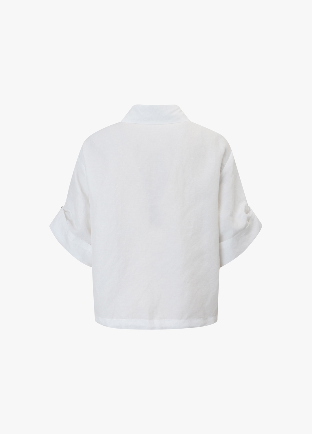 포켓 스티치 포인트 블라우스_WHITE_6