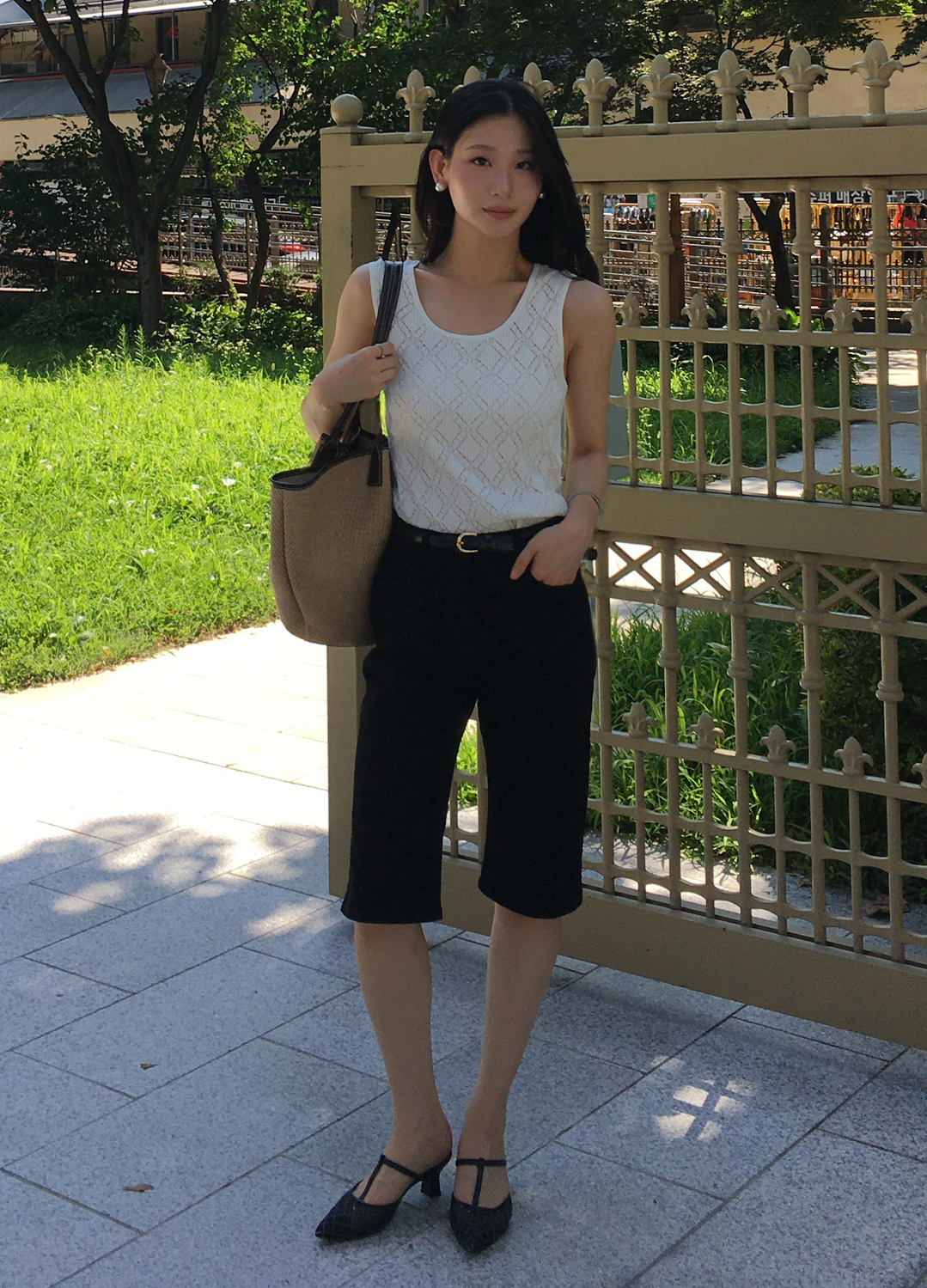 [시즌오프]슬림 데님 하프팬츠_BLACK_13