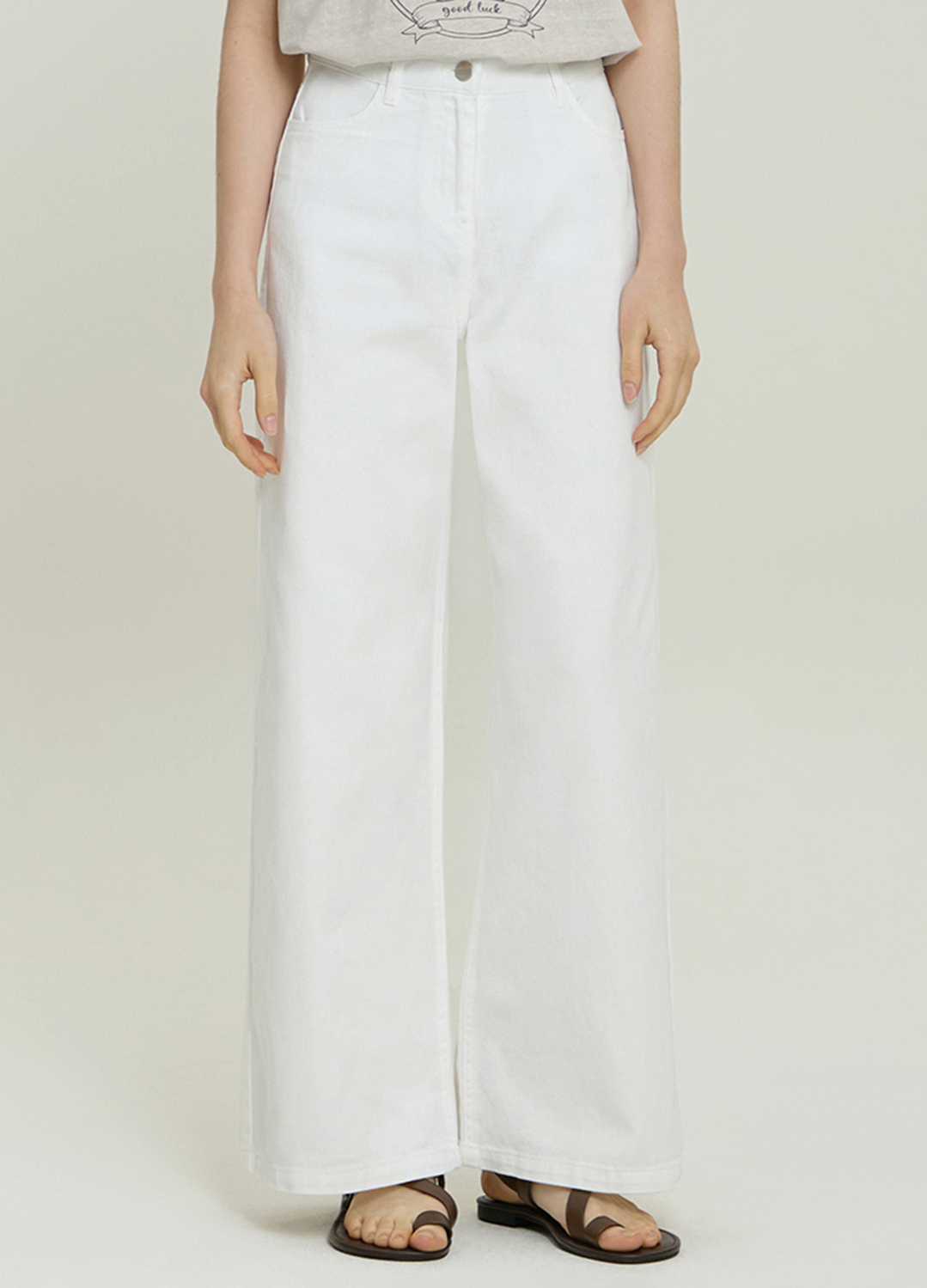 [Exclusive]와이드 데님 팬츠_WHITE_3