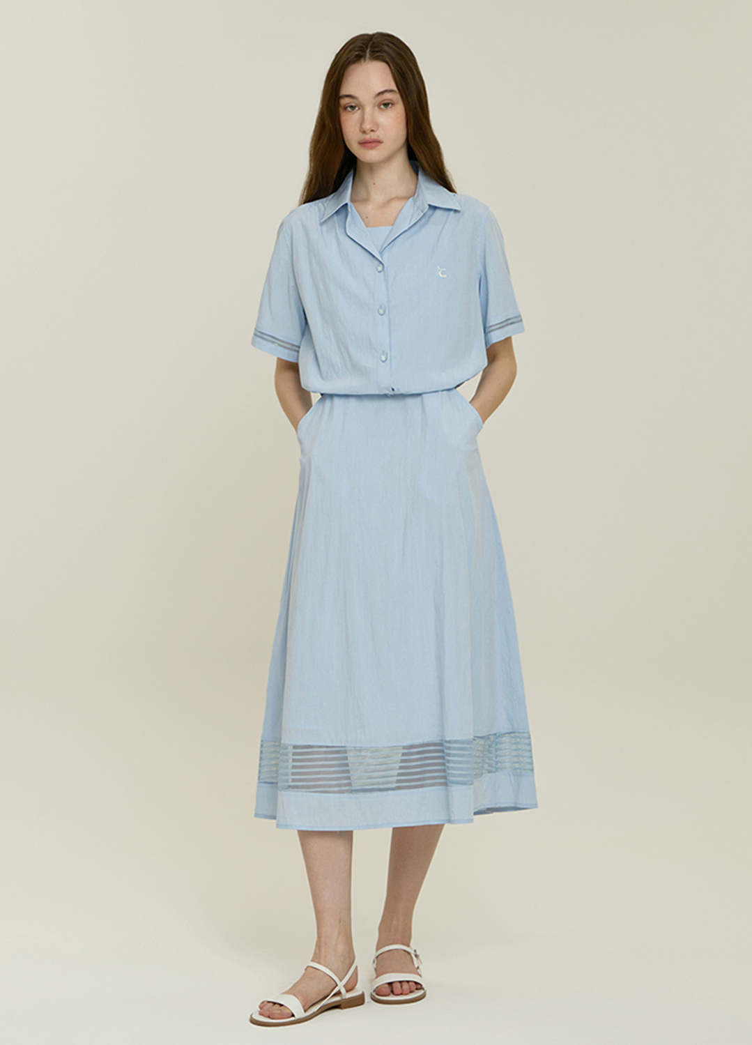[시즌오프]메쉬 콤비 투웨이 원피스_SKY BLUE_4