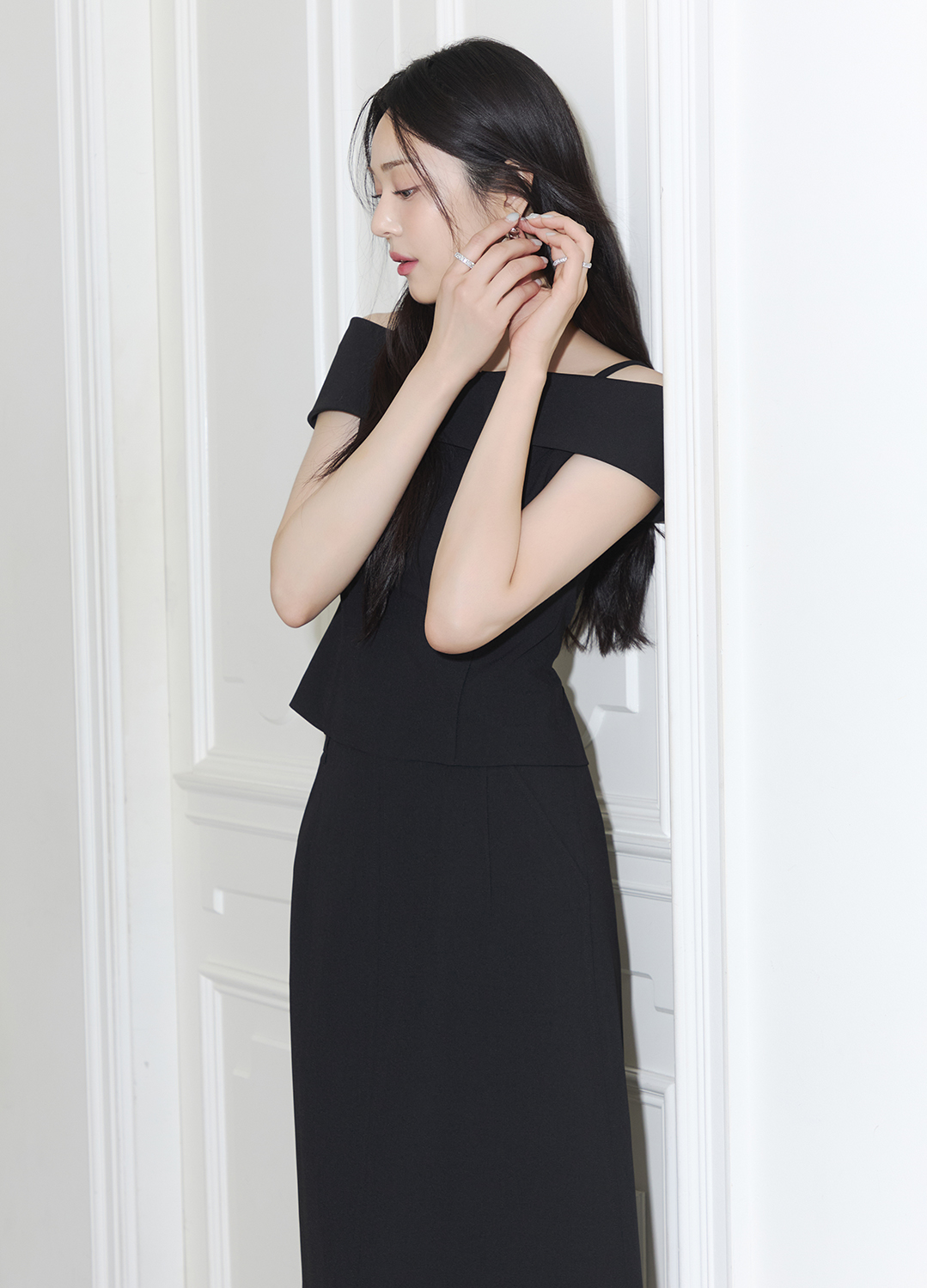 [Exclusive]H라인 셋업 스커트_BLACK_9