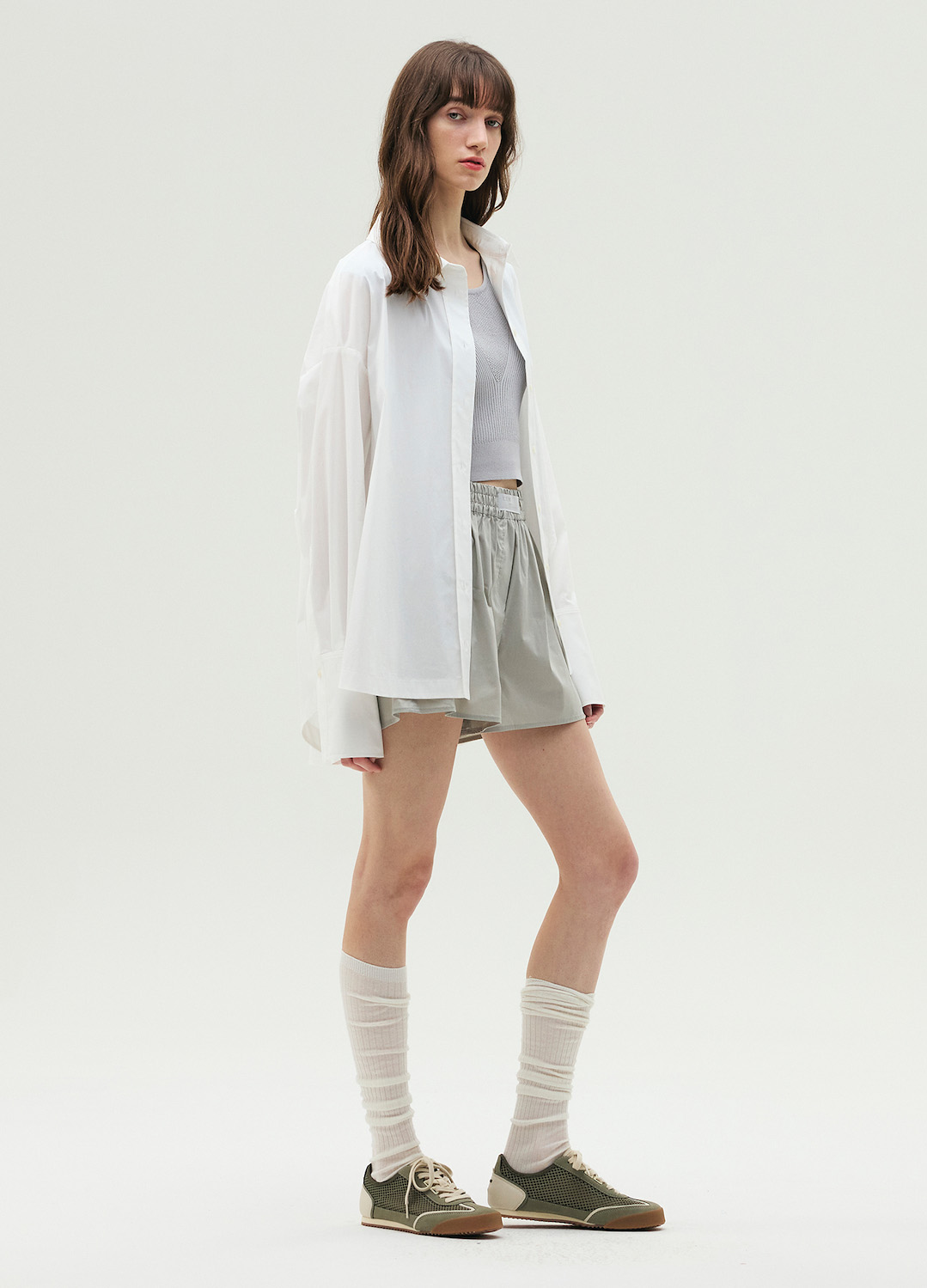 포켓 디테일 밴딩 숏 팬츠_LIGHT GREY_6