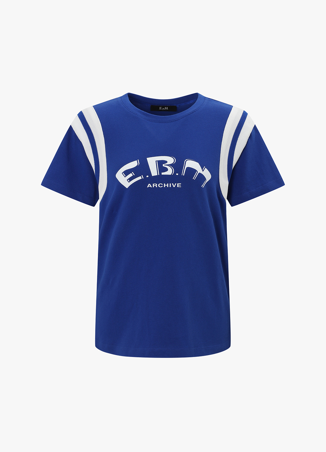 캐주얼 로고패턴 티셔츠_ROYAL BLUE_1