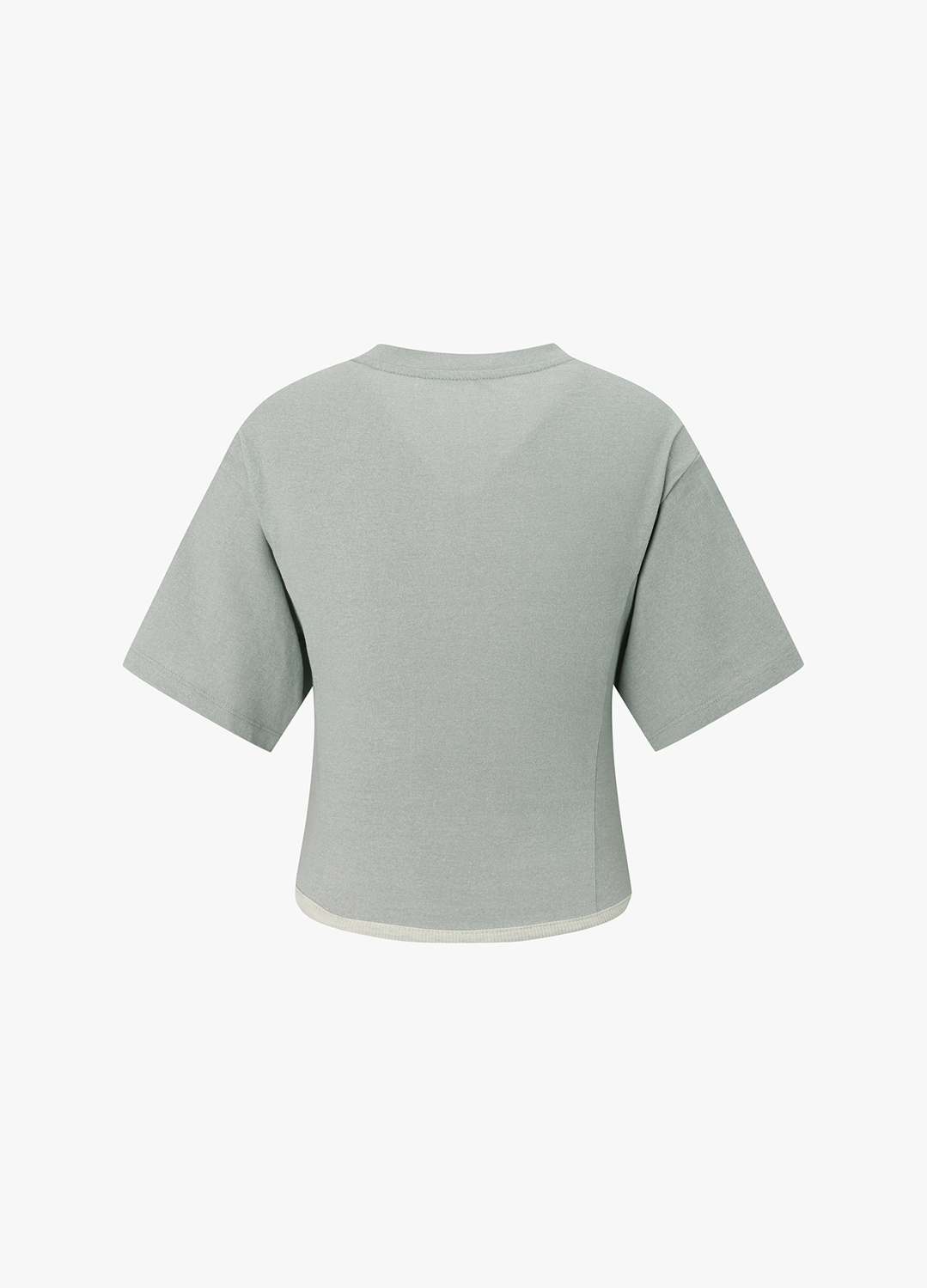 로고 프린트 슬림핏 티셔츠_LIGHT GREY_7