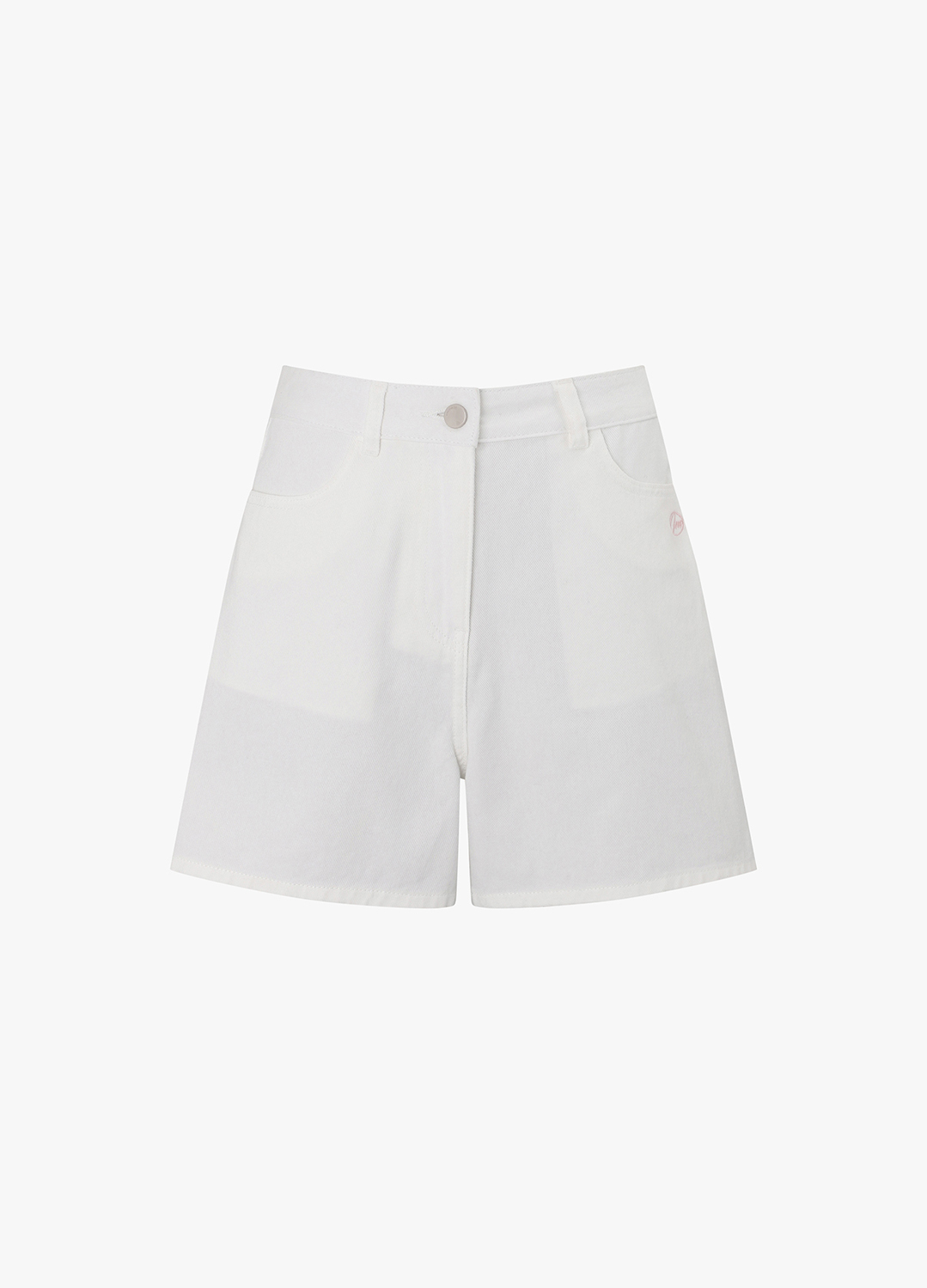 [Exclusive]자수 데님 숏팬츠_WHITE_6