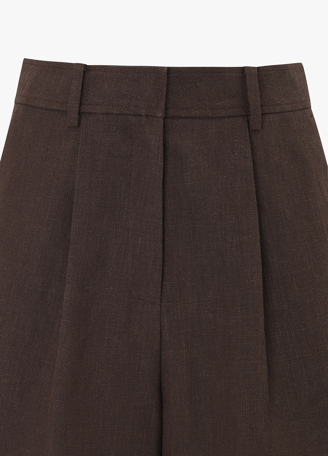 [Exclusive]린넨 셋업 숏팬츠_BROWN_9