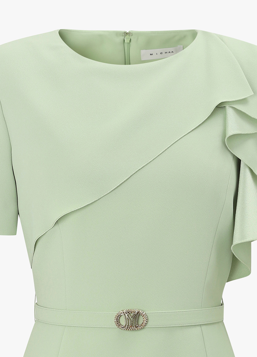 훌 포인트 H라인 원피스_LIGHT GREEN_3