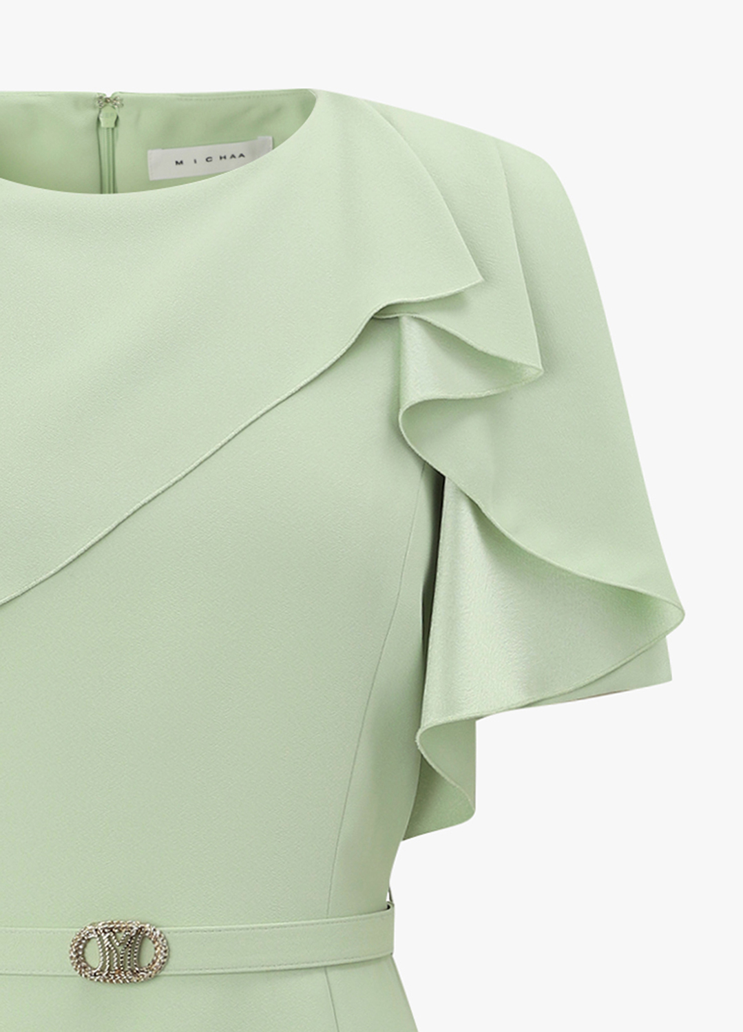 훌 포인트 H라인 원피스_LIGHT GREEN_4