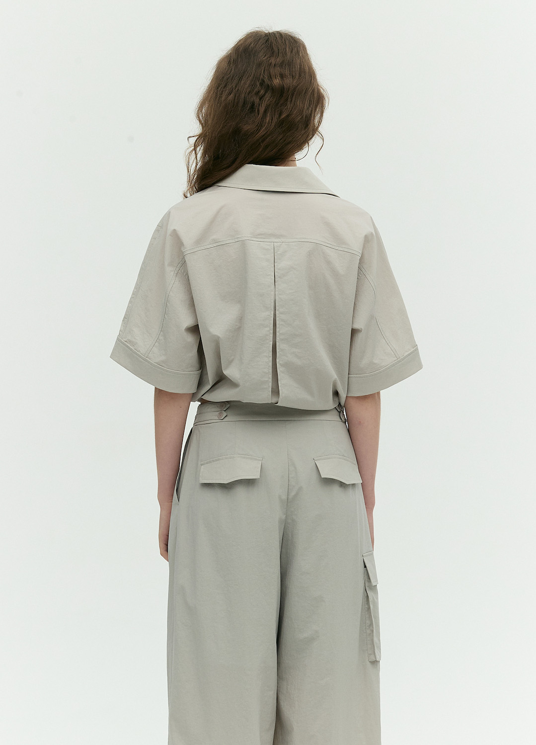 셔츠 카라 블라우스_LIGHT GREY_4