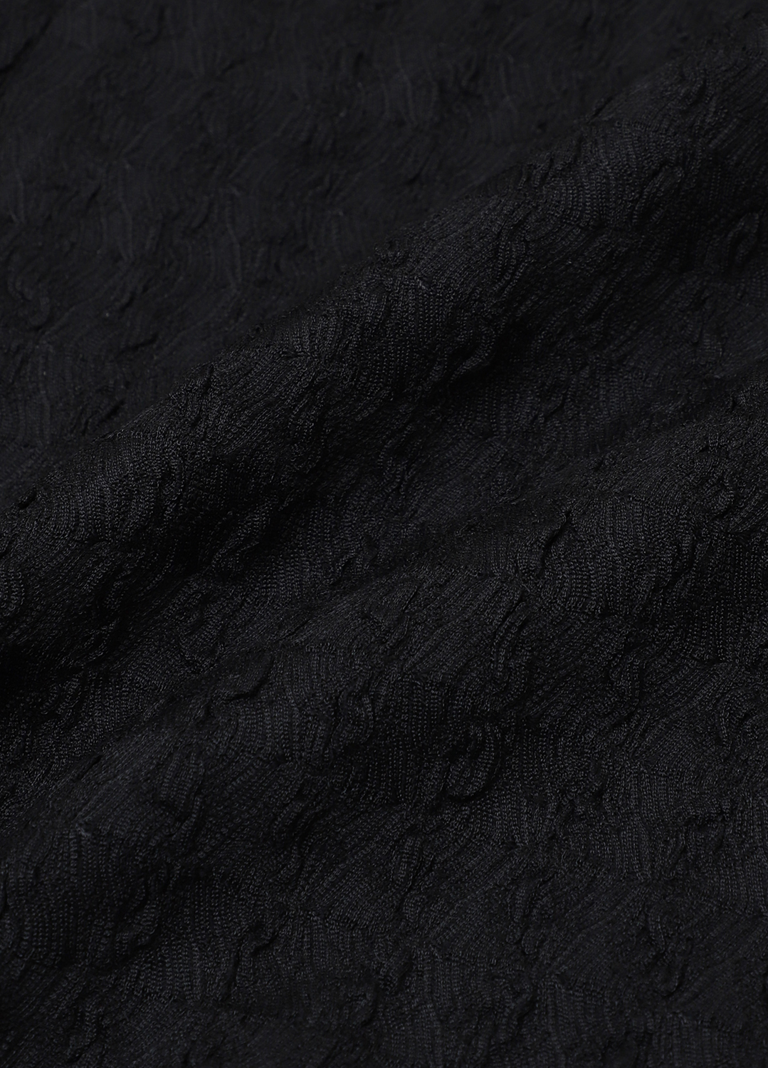 텍스처 블록 카라 원피스_BLACK_11