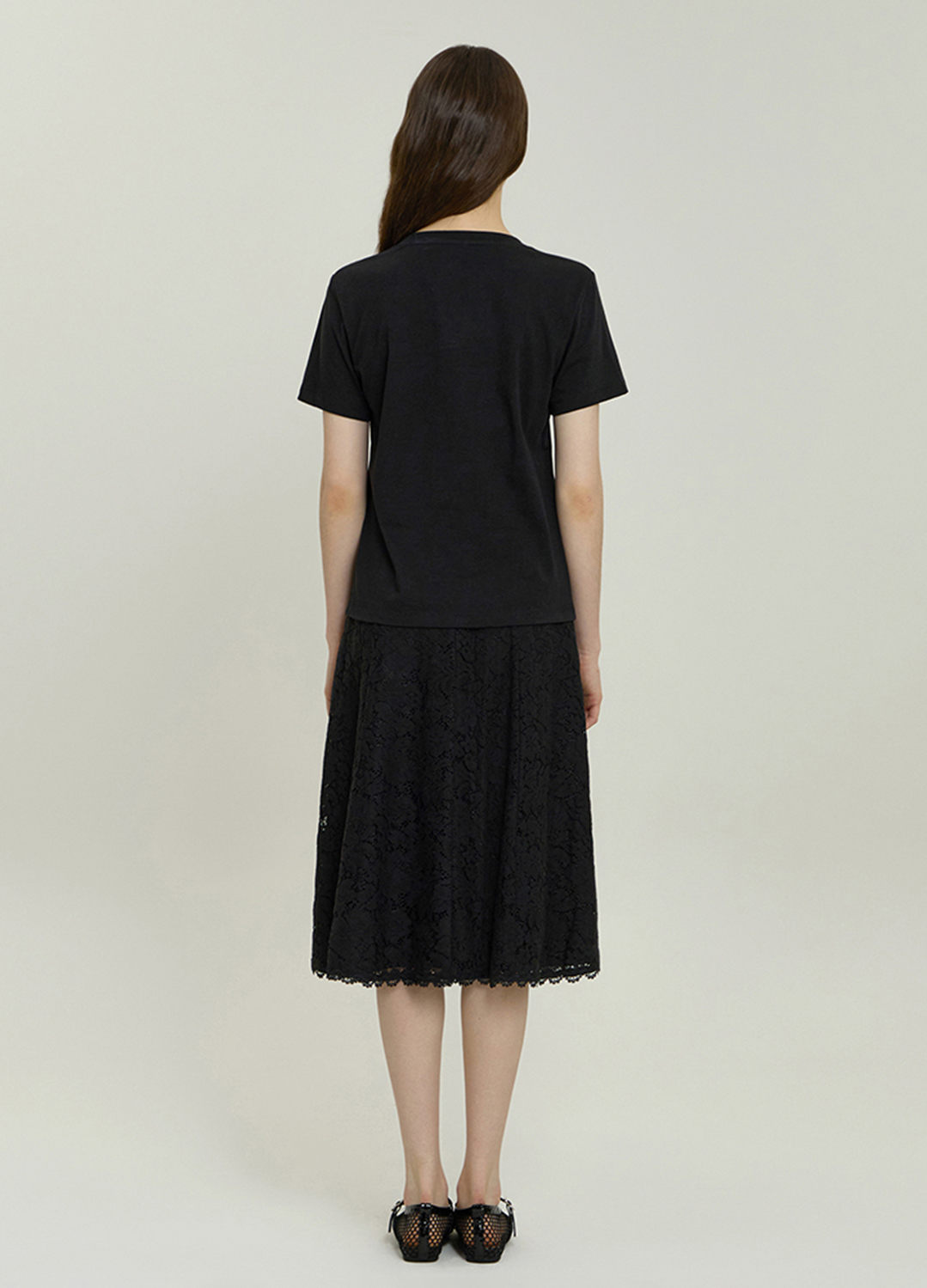 [Exclusive]플라워 프린트 티셔츠_BLACK_8
