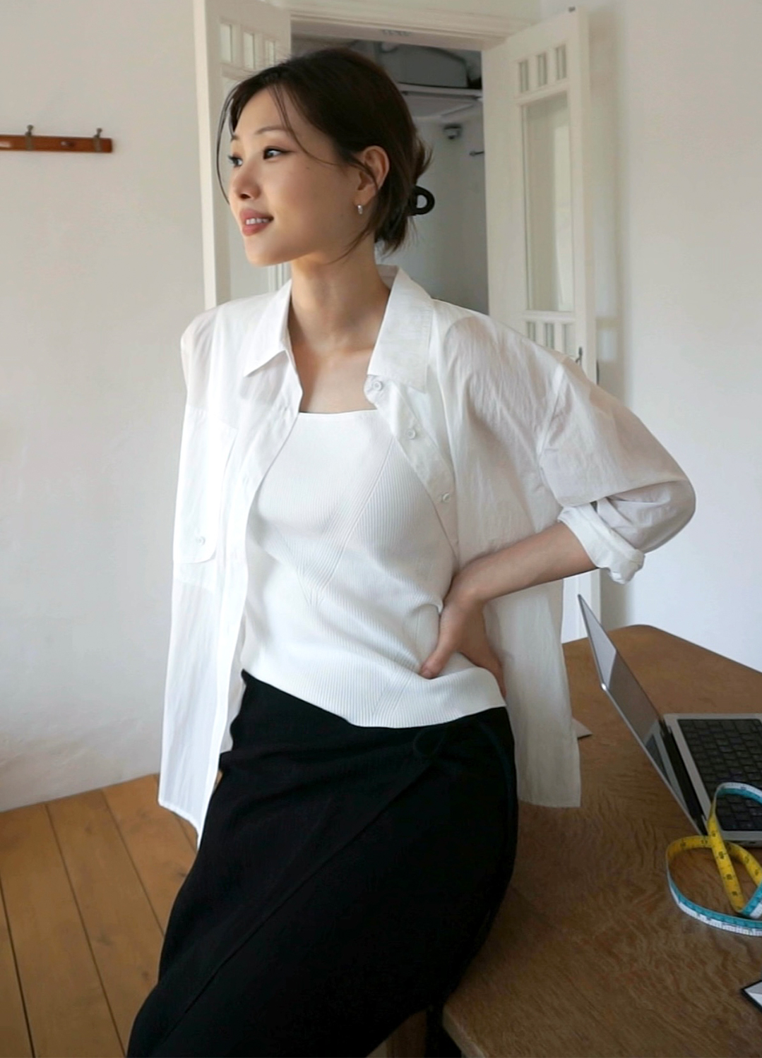 [시즌오프][잇미샤몰단독]스퀘어라인 니트탑_IVORY_25