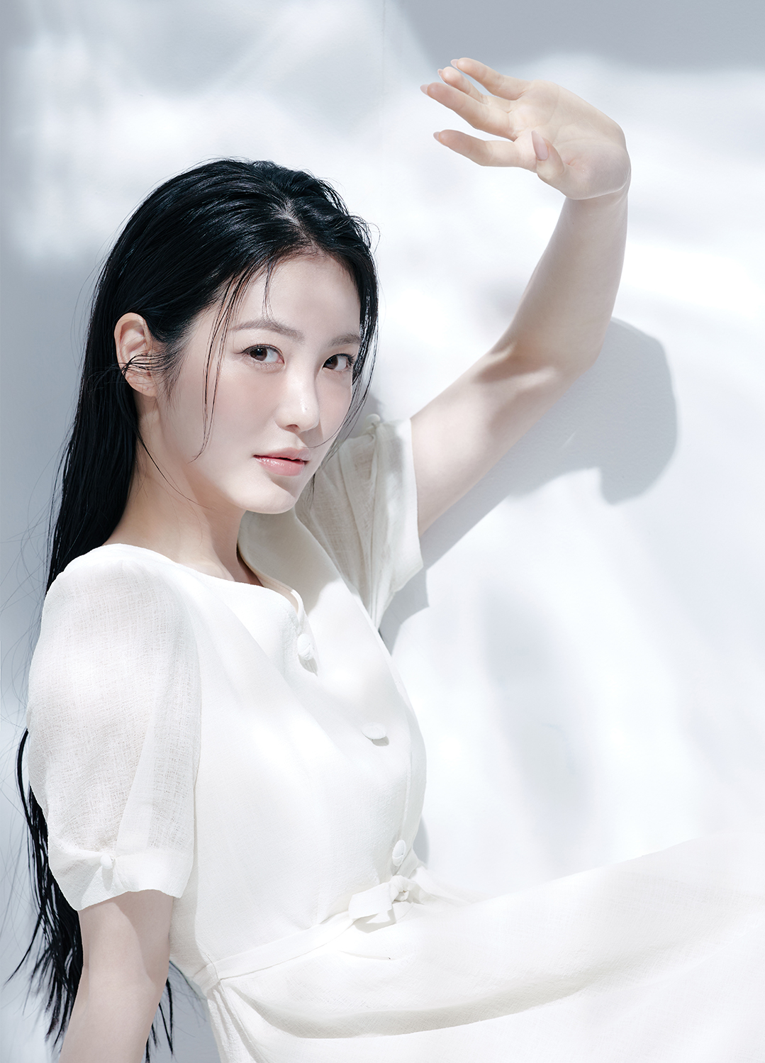 하트넥 롱 원피스_IVORY_6