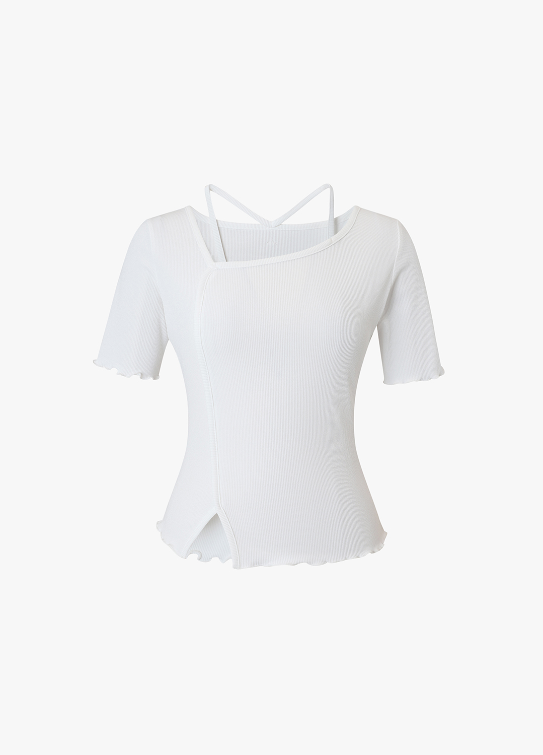 [시즌오프]언발란스 홀터넥 티셔츠_WHITE_6