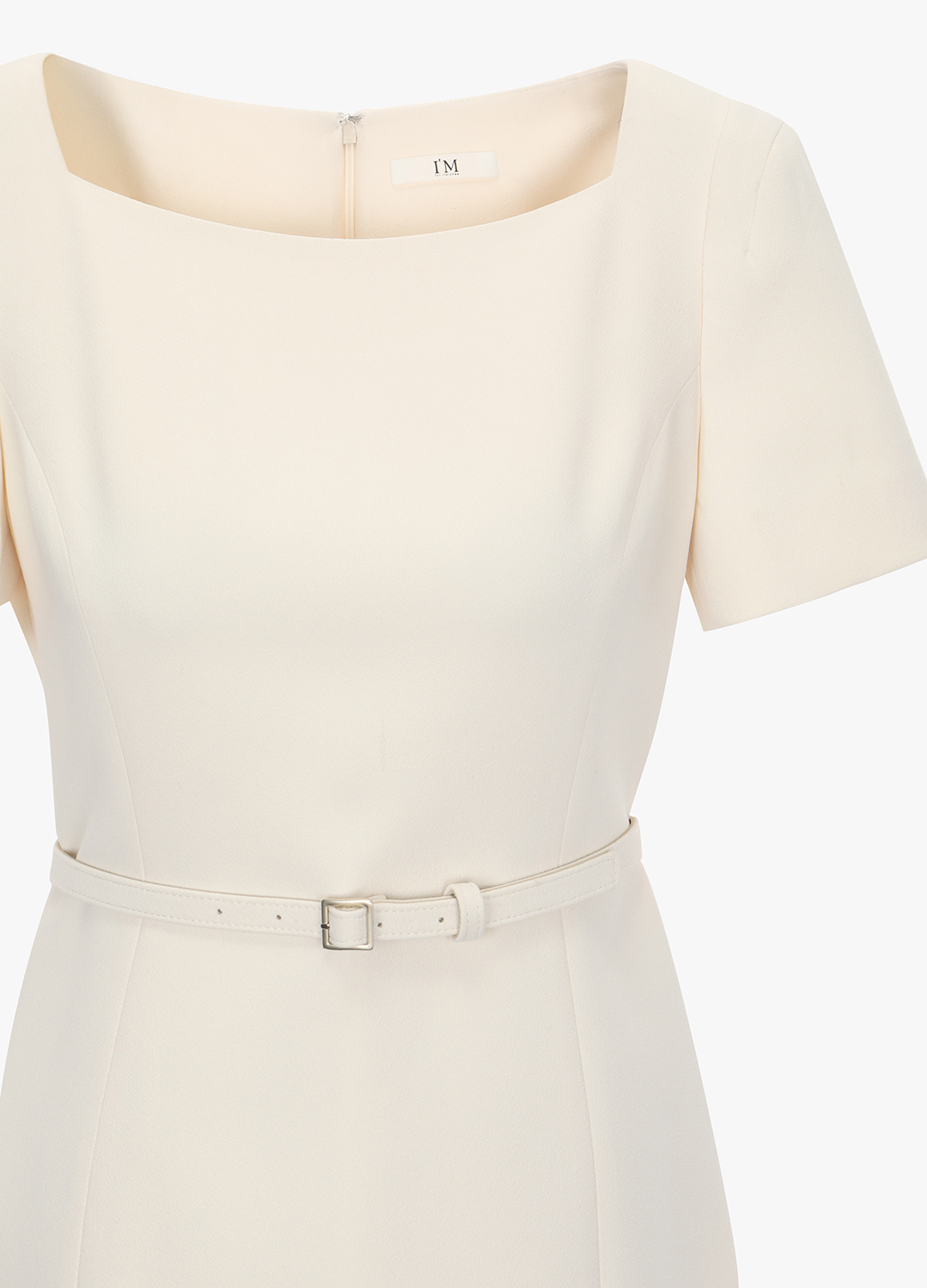 [5/16 순차배송][Exclusive]스퀘어넥 벨티드 원피스_LIGHT BEIGE_11
