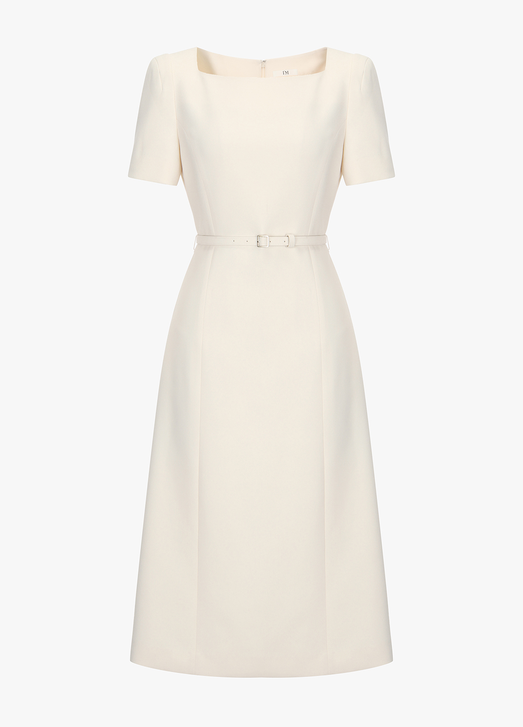 [5/16 순차배송][Exclusive]스퀘어넥 벨티드 원피스_LIGHT BEIGE_9